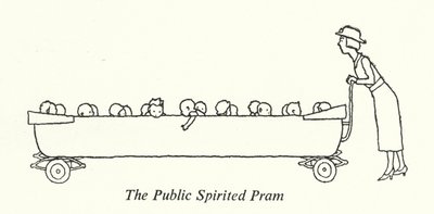 Veřejný kočárek (litho) od William Heath Robinson
