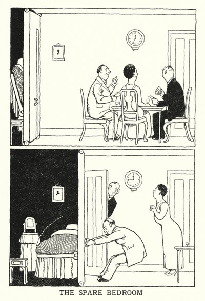Náhradní ložnice (litho) od William Heath Robinson
