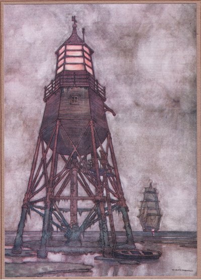 Pobřeží moudrá světla Anglie od William Heath Robinson