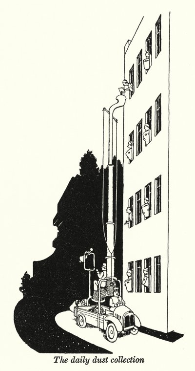 Každodenní sběr prachu (litho) od William Heath Robinson