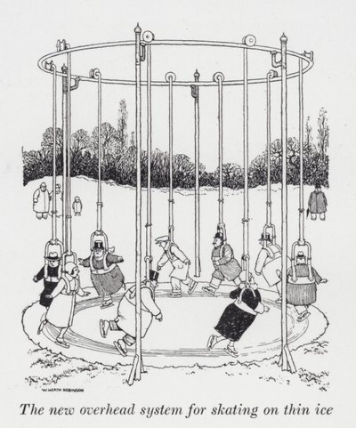 Nový stropní systém pro bruslení na tenkém ledě (litho) od William Heath Robinson