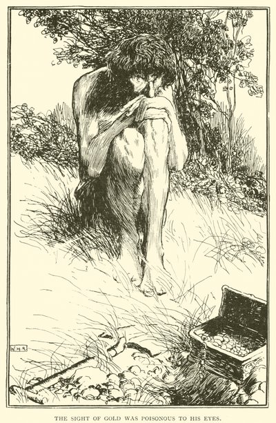 Pohled na zlato byl pro jeho oči jedovatý. od William Heath Robinson