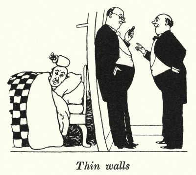 Tenké stěny (litho) od William Heath Robinson
