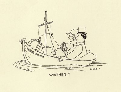 Kam, manželský pár na moři manželského života od William Heath Robinson