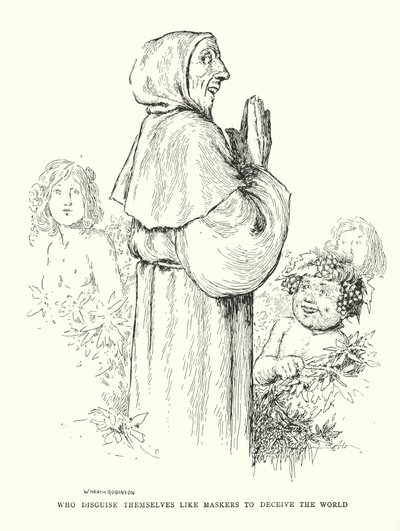 Kteří se maskují jako maskéři, aby oklamali svět (litho) od William Heath Robinson