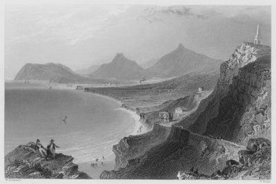 Killiney Bay, County Dublin (rytina) od William Henry (after) Bartlett