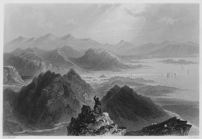 Scéna z Sugar loaf Mountain, Bantry Bay (rytina) od William Henry (after) Bartlett