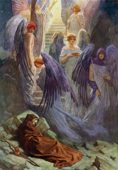 Jakubův sen (barevné lito) od William Henry (after) Margetson