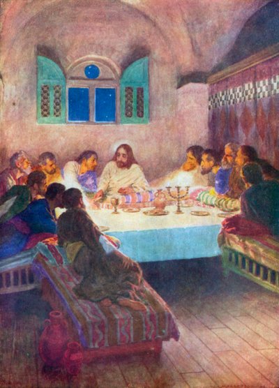Poslední večeře (barevná litografie) od William Henry (after) Margetson