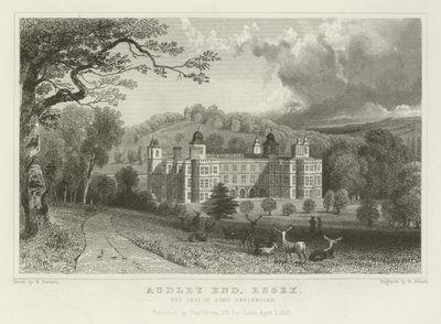 Audley End, Essex, sídlo lorda Braybrooka od William Henry Bartlett