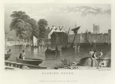 Barking, Essex od William Henry Bartlett