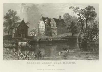 Beeleigh Abbey, poblíž Maldon, Essex od William Henry Bartlett
