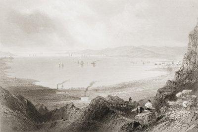 Belfast Lough, hrabství Antrim, z „Scenérie a starožitnosti Irska“ od George Virtue, 1860 od William Henry Bartlett