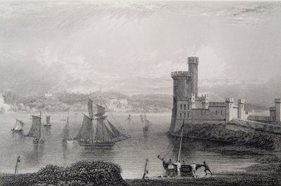 Black Rock Castle, poblíž Corku, Irsko, 30. léta 19. století od William Henry Bartlett