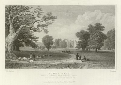 Bower Hall, Steeple Bumpstead, poblíž Haverhill, Essex, sídlo Elly Anderson Stephens, Esquire od William Henry Bartlett