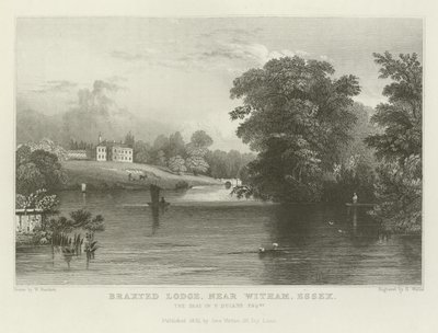 Braxted Lodge, poblíž Witham, Essex, sídlo P Ducane, Esquire od William Henry Bartlett