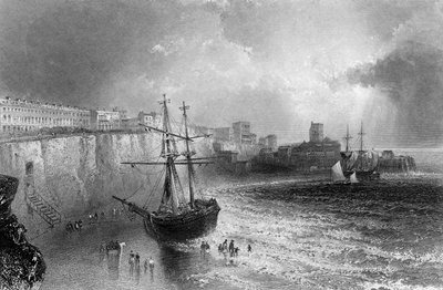 Broadstairs, Kent, vyryl Robert Brandard, 1842 od William Henry Bartlett