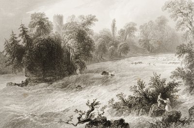 Castleconnell a Doonass Rapids, hrabství Limerick, Irsko, z 