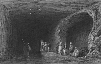 Jeskyně školy proroků na hoře Karmel od William Henry Bartlett