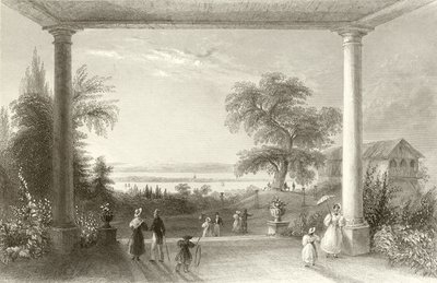 Město a Bodamské jezero, od zámku Wolfsberg od William Henry Bartlett