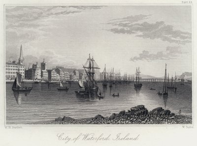 City of Waterford, Irsko (rytina) od William Henry Bartlett