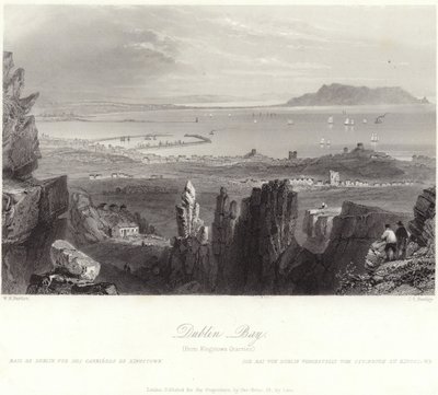 Dublin Bay z Kingstown Quarries od William Henry Bartlett