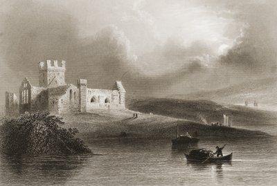 Dunbrody Abbey, County Wexford, Irsko, z „Scenery and Antiquities of Ireland“ od George Virtue, 1860 od William Henry Bartlett