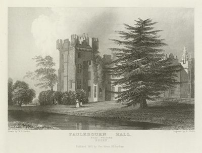 Faulkbourne Hall, poblíž Witham, Essex od William Henry Bartlett