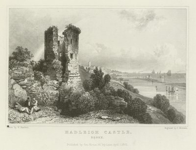 Hrad Hadleigh, Essex od William Henry Bartlett