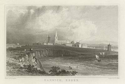 Harwich, Essex od William Henry Bartlett