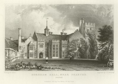 Horeham Hall, poblíž Thaxted, Essex od William Henry Bartlett