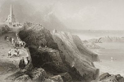 Killiney Hill, County Dublin, Irsko, z „Scenery and Antiquities of Ireland“ od George Virtue, 1860 od William Henry Bartlett