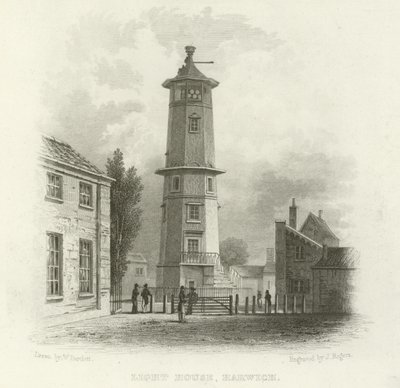 Light House, Harwich od William Henry Bartlett