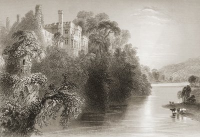 Hrad Lismore, Lismore, hrabství Waterford, Irsko, z 