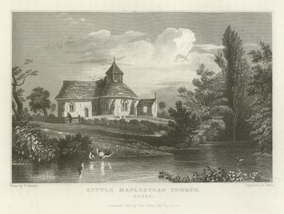 Kostel Little Maplestead, Essex od William Henry Bartlett