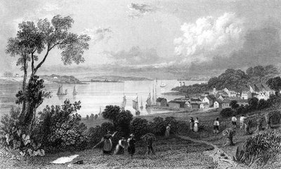 Manningtree, Essex, vyrytý Charles Mottram, 1832 od William Henry Bartlett