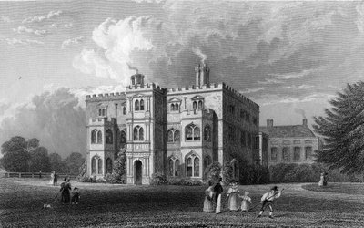 Marks Hall, Coggeshall, Essex, vyrytý John Carr Armytage, 1833 od William Henry Bartlett