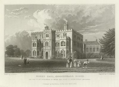 Marks Hall, Coggeshall, Essex, sídlo paní Honeywoodové od William Henry Bartlett