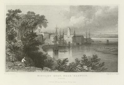 Mistley Quay, poblíž Harwich, Essex od William Henry Bartlett