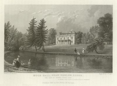 Moor Hall, poblíž Harlow, Essex, sídlo Thomase Perryho, Esquire od William Henry Bartlett