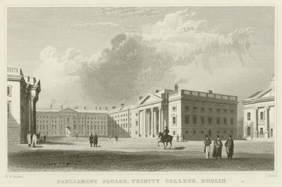 Parliament Square v Dublinu od William Henry Bartlett