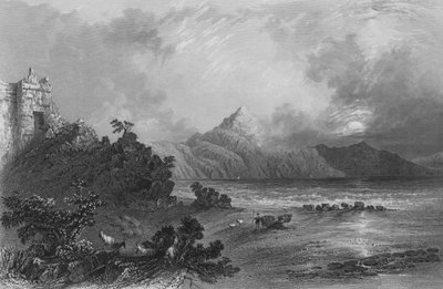 Pozůstatky přístavu Seleucia, poblíž Suadeah, v dálce Mount Casius od William Henry Bartlett