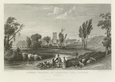 Římské nádraží v Chipping Hill, Witham, Essex od William Henry Bartlett