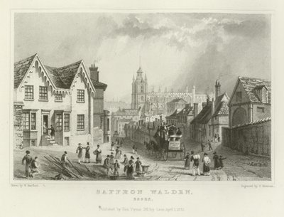 Saffron Walden, Essex od William Henry Bartlett
