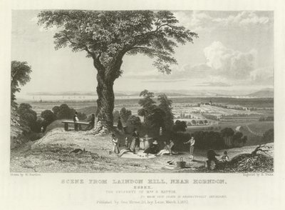 Scéna z Laindon Hill, poblíž Horndon, Essex od William Henry Bartlett