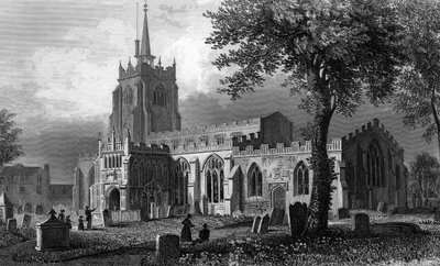 Kostel Panny Marie, Chelmsford, vyrytý William Watkins, 1832 od William Henry Bartlett