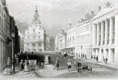 State Street, Boston, vyryl S.Lacey od William Henry Bartlett