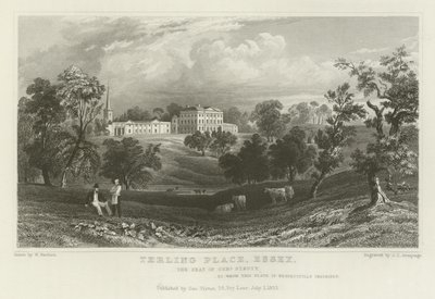 Terling Place, Essex, sídlo generála Strutta od William Henry Bartlett