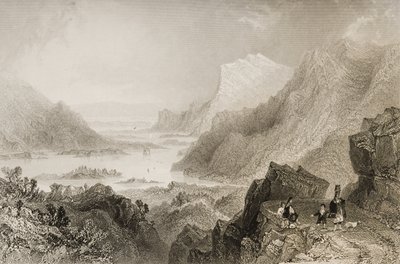 Přístup ke Killarney z Kenmare Road, hrabství Killarney, z „Scenery and Antiquities of Ireland“ od George Virtue, 1860 od William Henry Bartlett