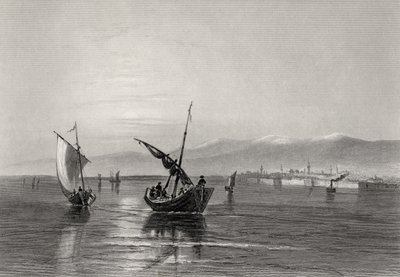 Balkán, Bulharsko, z okolí Widden, ryl J. Godfrey od William Henry Bartlett
